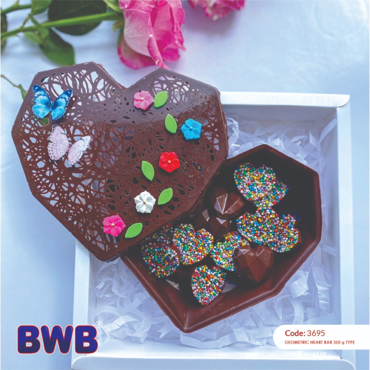 BWB large hart reep - Afbeelding 2
