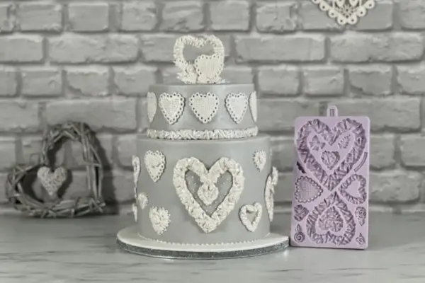 Karen Davies Wicker Hearts Collection Mould