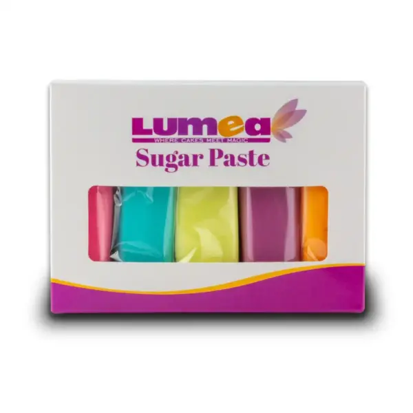 Lumea fondant pakket neon kleuren 5x 100 gram