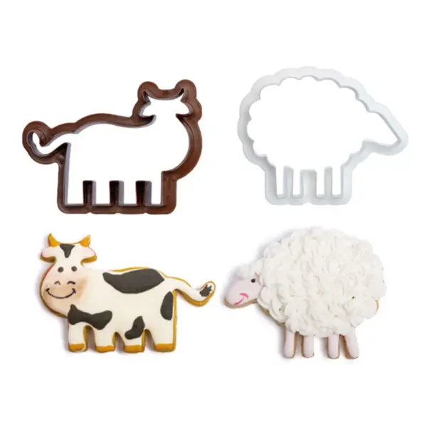 Decora Farm Animal Plastic Cookie Cutter Set - Afbeelding 3