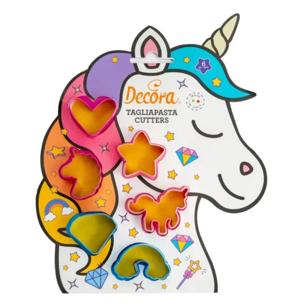 Decora Unicorn Plastic Cookie Cutter Set