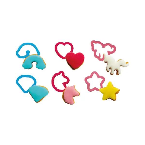 Decora Unicorn Plastic Cookie Cutter Set - Afbeelding 2