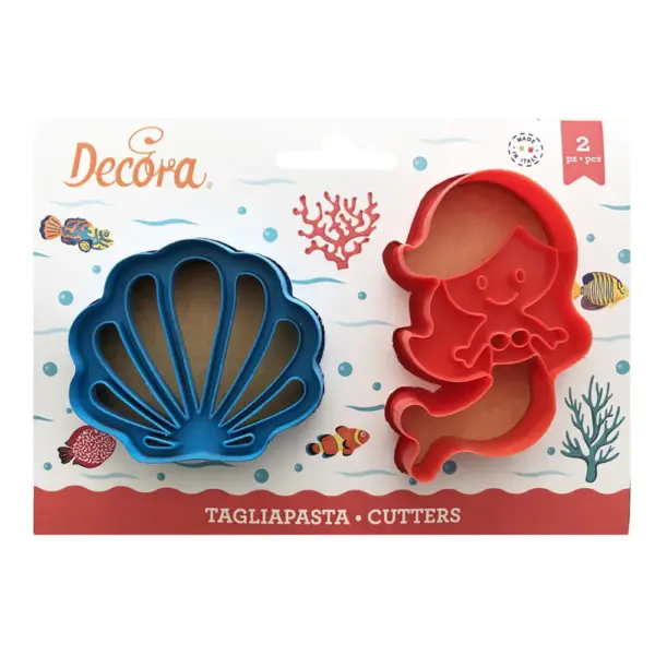Decora Mermaid and Shell Cookie Cutter Set