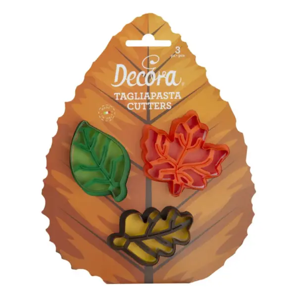 Decora Autumn leaves Plastic Cookie Cutter Set