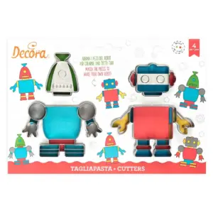 Decora Robot Plastic Cookie Cutter Set