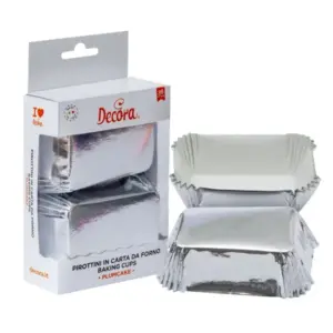 Decora mini plumcake vormpjes zilver
