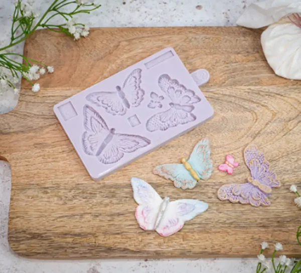 Karen Davies Brush Embroidery Butterflies Silicone Mould