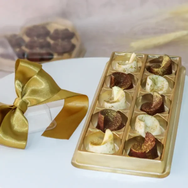 BWB bonbonverpakking goud voor 10 bonbons 10 stuks - Afbeelding 2
