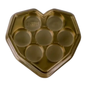 BWB bonbonverpakking goud hart voor 7 bonbons 10 stuks