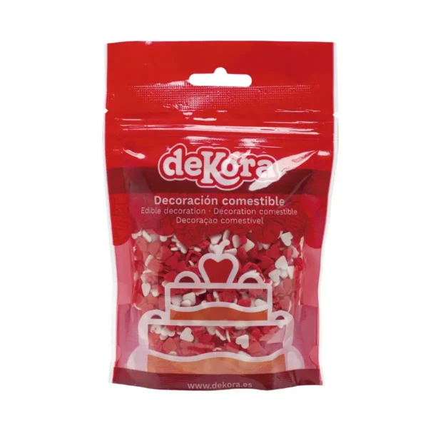 Dekora sprinklemix rode en witte hartjes 100 gram