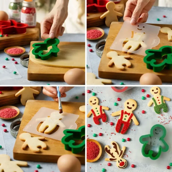 Decora Ginger Christmas Cookie Cutter and Stencils - Afbeelding 2