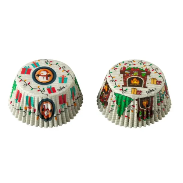 Decora Christmas Gift Paper Cupcakecups 50x32mm 36 stuks - Afbeelding 2